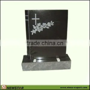 American Tombstone,Granite Tombstone,Headstone-Absoutely Black thumbnail-1