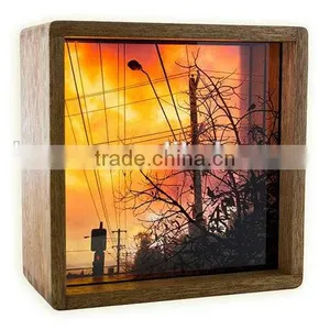 2017 New Design Advertising Light Box 220v 110v Solid Wood Frame Light Box Outdoor Lamphouse USB Batteries thumbnail-1