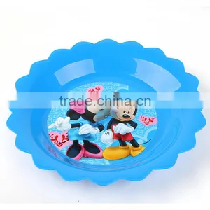 Blue Cartoon Pattern Plastic Plate thumbnail-1