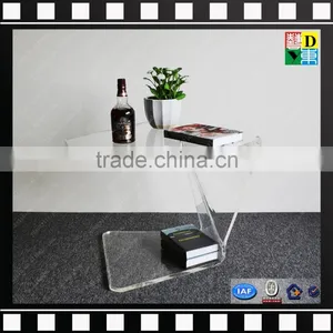 New Shape Acrylic Plexi High Transperant Acrylic Lamp Table/vanity Clear End Table/fancy Coffee Table Wholesale Price From China thumbnail-1