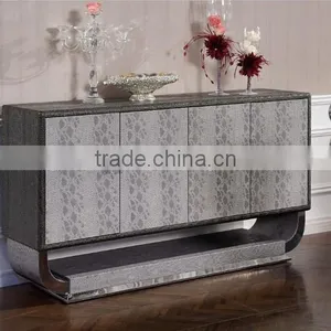 China Snake-skin and Wooden Comtemparary Kitchen Designs Kitchen Cabinet F107 thumbnail-1