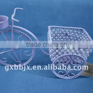 Purple Pearl Wire Car Shape Decorative Candlestick Craft thumbnail-1