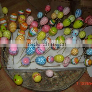 Pottery Egg Hanging Deco-terracotta Painting Egg for Easter Gifts thumbnail-1