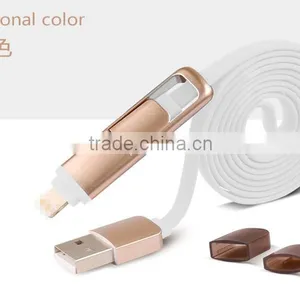 2 in 1Universal Android&iOS Light to USB Charging Cord Tangle-free Charger for IPhone 6s 6sPlus 6 6Plus 5 5s IPad IPod thumbnail-5