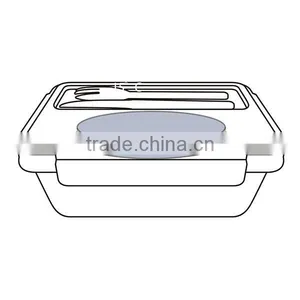 Food Grade Safe Lunch Break Box With Fork and Knife thumbnail-3