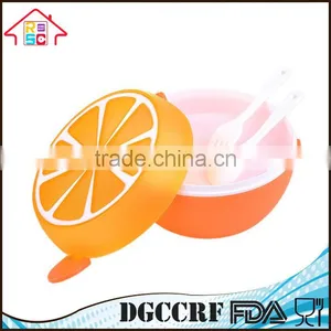 Plastic 2 Layers Lunch Box Kids Cute Lemon Shape Bento Food Container thumbnail-1