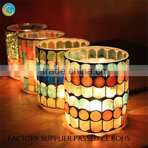 Glass Mosaic Candlestick thumbnail-3