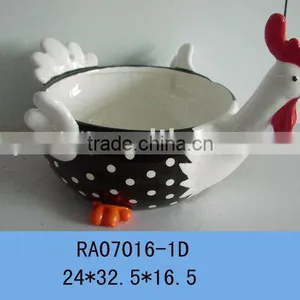 Ceramic Easter Gift,cock Candy Holder, Fruit Holder thumbnail-1