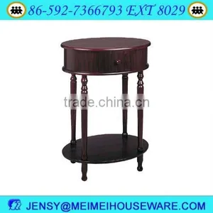 Pine Wood Cherry Narrow Side Table thumbnail-1