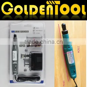 Portable Hobby Rotary Power Engraver Carver Polisher Drill Tools Die Grinder Electric 10pcs 18v Cordless Mini Grinder Kit thumbnail-1
