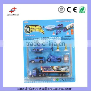 7pcs Alloy Police Toys Car Set thumbnail-1