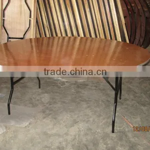 Plywood Folding Table Dia72" Round Table With USA Leg thumbnail-4