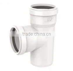 HIGH QUANLITY TEE WITH SOCKET OF PVC GB STANDARD EXPANDING FITTINGS FOR DRAINAGE WITH GASKET thumbnail-1