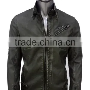 ALIKE Man Outdoor Jacket pu Wash Jacket thumbnail-1
