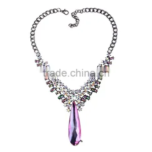 New Fashion Big Teardrop Pendant Choker Necklace for Women Accessories thumbnail-6