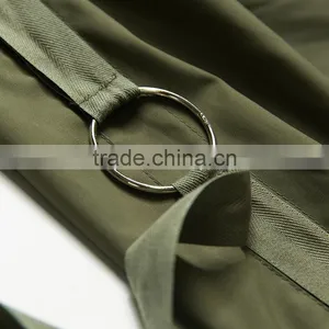 Custom Men Jean Jacket Wholesale Green Bomber Jacket thumbnail-3