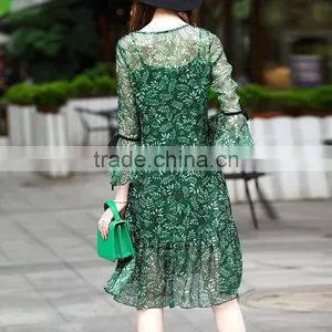 Feeling Girl Dress African Print Designs Pakistani Chiffon Dress thumbnail-4