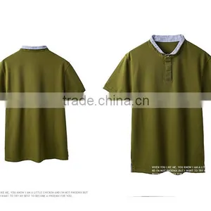 Men's Double-Weave Standed Collar Dri Fit Pique Cotton Polo Shirt thumbnail-3
