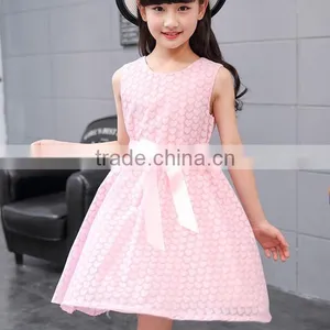 Zm35614a Fashion Kids Party Dresses New Model Girls Sleeveless Dress thumbnail-1