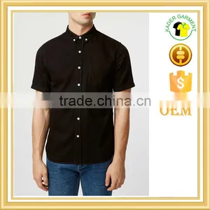 Black Denim Short Sleeve Casual Shirt thumbnail-1