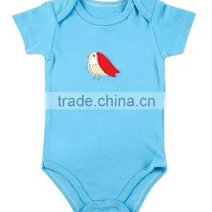 Unisex Applique Bee Summer Wear Short Sleeve Wholesale Pattern Custom Made Infant Cotton Baby Romper thumbnail-3
