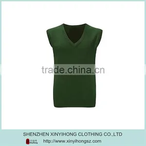 Green Color Plus Size Sleeveless Custom Lady Knitwear For Golf thumbnail-1