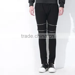 Wholesale 100% Cotton Men Jogger Sweatpants Blank/custom Plain Jogger Pants/mens Jogger Pants With Zipper Details P-24 thumbnail-1