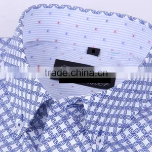 2017 Customized Printing Men's Long Sleeve Shirt With Contrast Collar and Cuff thumbnail-4