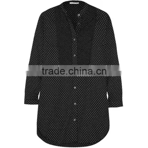 New Fashion Summer Lady Clothing Bra Lace Office Wear Blouse Chiffon Material thumbnail-4