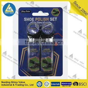 25ml 3 Pack Assorted Blister Card Liquid Shoe Shine /shoe Polish for Leather Protection thumbnail-2