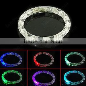 Soft PVC Cheap Promotion Bracelet Hot Sale LED Light up Bangles Party Concert Decoration thumbnail-1