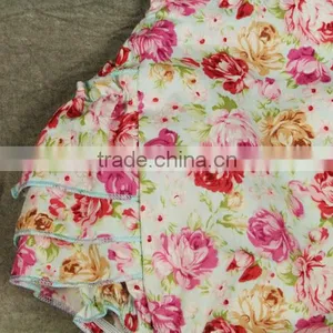 Cotton Toddler Jumpsuit Floral Printed Baby Girl's Romper thumbnail-6
