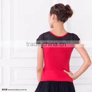 Women Coolmax Mesh Front Gathered Tee Fitness Clothing thumbnail-2