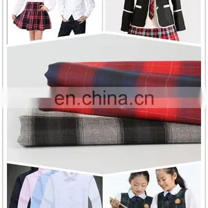 New Fashion TR Worsted Woven Fabric in Check for School Uniforms thumbnail-1