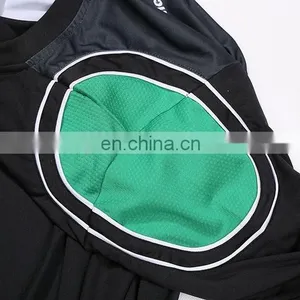 Long Sleeves Custom Black Soccer Referee Jersey thumbnail-4