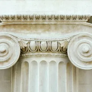 Hollow /Solid Pillars Marble Column Corinthian Capital Column thumbnail-3