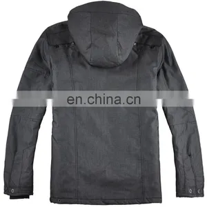 Stylish Mens Spring Thin Paded Hooded Waterproof Long Jean Jacket thumbnail-3