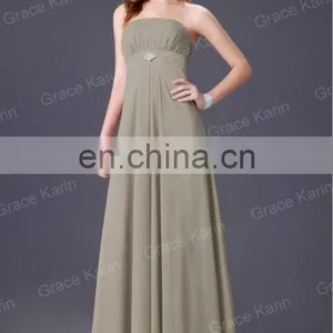 Grace Karin Sexy Strapless Backless Chiffon Long Bridesmaid Dresses CL3133-1 thumbnail-6