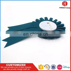 Custom Handmade Satin Rosette Award Ribbon With Safety Pin thumbnail-5