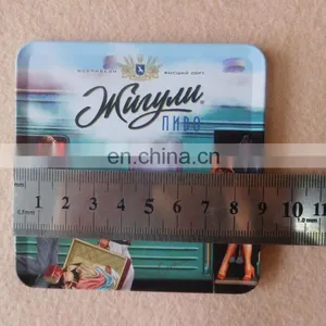 Wholesale Square Metal Tin Cup Coaster With Cork Back thumbnail-6