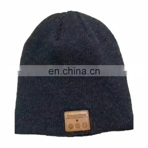 Wholesale Wool Knitted Beanie With Bluetooth Custom Logo thumbnail-1