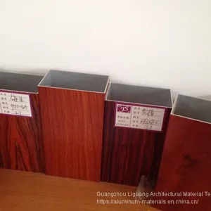 Different Color Aluminum Square Tube Wooden Grain Stone Outdoor/indoor thumbnail-4
