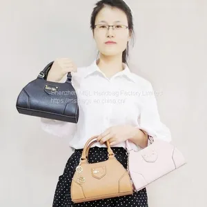 Stylish Ladies Metal Chain Shoulder Tote Bags High Quality Grain Texture Pu Leather Top Handle Satchel Bags thumbnail-5