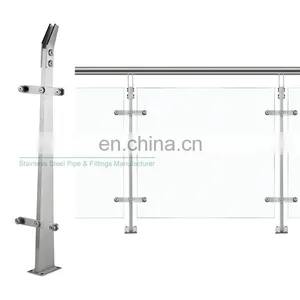Hot Popular Glass Ss Balustrade Glass Balcony Railing Glass Balustrade Manufacturer China thumbnail-5