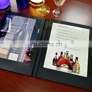 3 Pages Lighting Foldable Portable Battery Operated Acrylic Material Led Restaurant Menu thumbnail-2