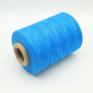 Supply Blue Color 50% Cotton 50% Polyester Ne24s/1 Colored Yarn Recycled Cotton Open-end Spinning Yarn for Denimrn thumbnail-1