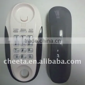 Black ABS Slim Telephone Wall Mounted Phone thumbnail-3