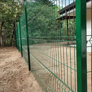 3D Fence Panel Rejas Cercas Welded Mesh Fencing Curvy Mesh Curved V-Mesh FEnce Euro Fence Euromesh Europanel thumbnail-1
