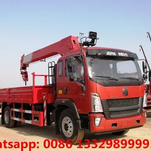 Factory Sale Good Price HOWO 4*2 LHD 6.3T Truck Mounted on Crane Boom for Sale thumbnail-2