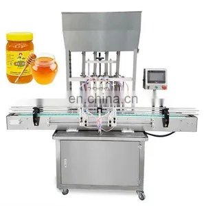 Semi-Automatic High Viscosity Peanut Butter Lotion Cream Jam Bottle Piston Pump Honey Thick Liquid Paste Filling Machine thumbnail-1